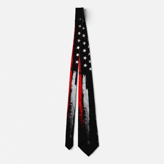 Dünne rote Linie Krawatte (Rückseite)