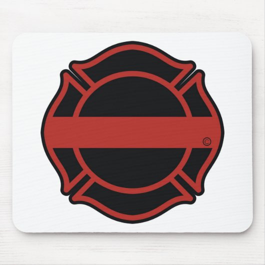 Dünne rote Linie Maltesse Kreuz Mousepad (Vorne)