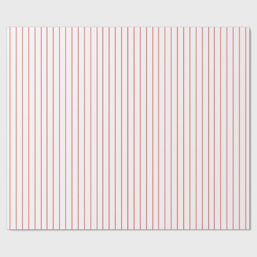 Dünne rote Linie Streifen auf Weiß oder Geschenkpapier (Flach)