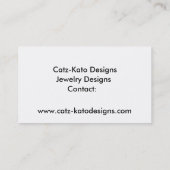 Dünne Schmuck-Visitenkarte Visitenkarte (Rückseite)