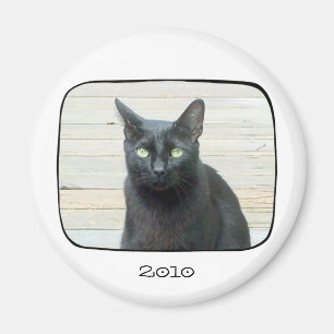 Dünne schwarze Linie Foto-Magnet Magnet