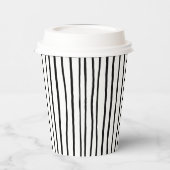 Dünne schwarze Streifen Papier Cup Pappbecher (Links)
