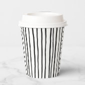 Dünne schwarze Streifen Papier Cup Pappbecher (Rückseite)