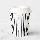 Dünne schwarze Streifen Papier Cup Pappbecher (Rechts)