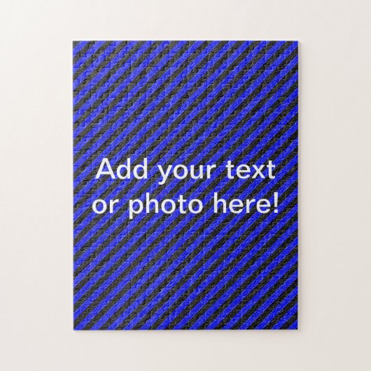 Dünne schwarze und blaue Diagonalstreifen Puzzle (Vertikal)