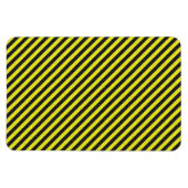 Dünne schwarze und gelbe Diagonalstreifen Magnet (Horizontal)