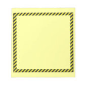 Dünne schwarze und gelbe Diagonalstreifen Notizblock (Vorderseite)