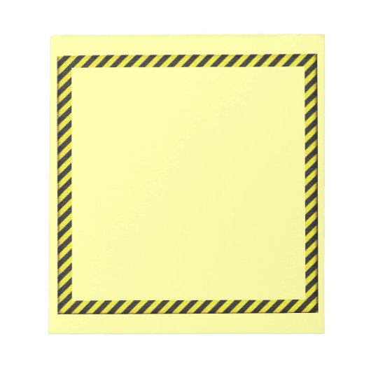 Dünne schwarze und gelbe Diagonalstreifen Notizblock (Vorderseite)