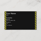 Dünne schwarze und gelbe Diagonalstreifen Visitenkarte (Vorderseite)