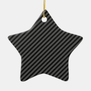 Dünne schwarze und graue diagonale Streifen Keramik Ornament