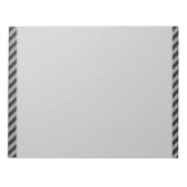 Dünne schwarze und graue Diagonalstreifen Notizblock (Vorderseite)