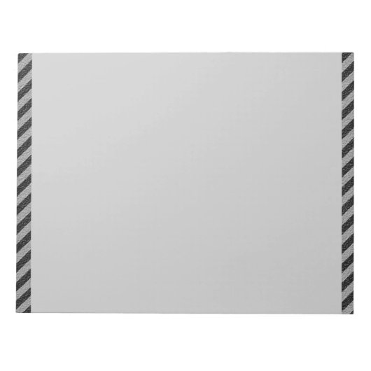 Dünne schwarze und graue Diagonalstreifen Notizblock (Vorderseite)