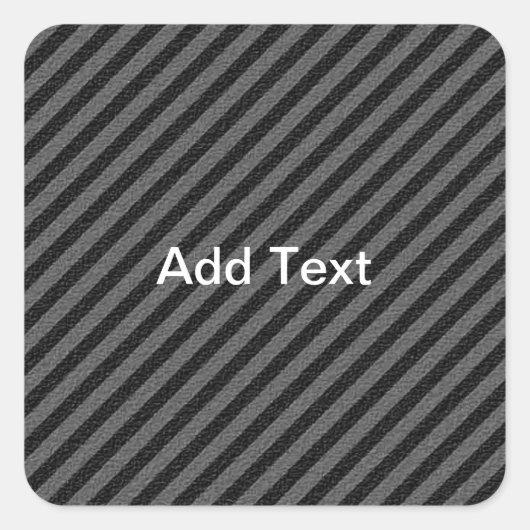 Dünne schwarze und graue Diagonalstreifen Quadratischer Aufkleber (Vorderseite)