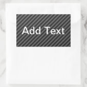 Dünne schwarze und graue Diagonalstreifen Rechteckiger Aufkleber (Tasche)