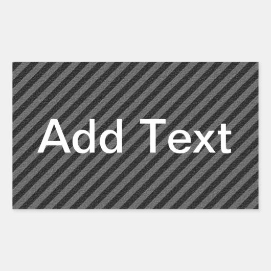 Dünne schwarze und graue Diagonalstreifen Rechteckiger Aufkleber (Vorderseite)