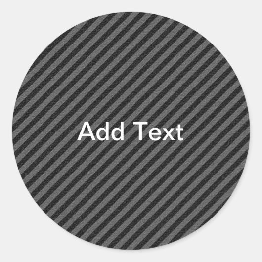 Dünne schwarze und graue Diagonalstreifen Runder Aufkleber (Vorderseite)