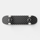 Dünne schwarze und graue Diagonalstreifen Skateboard (Horizontal)