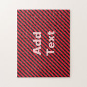 Dünne schwarze und rote Diagonalstreifen Puzzle (Vertikal)