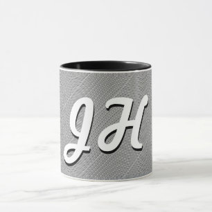 Dünne schwarze und weiße Streifen Retro gestalte Tasse