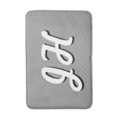 Dünne schwarze und weiße Streifen | Retro-Stilvorl Badematte (Vorderseite Vertikal)