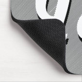 Dünne schwarze und weiße Streifen | Retro-Stilvorl Mousepad (Ecke)