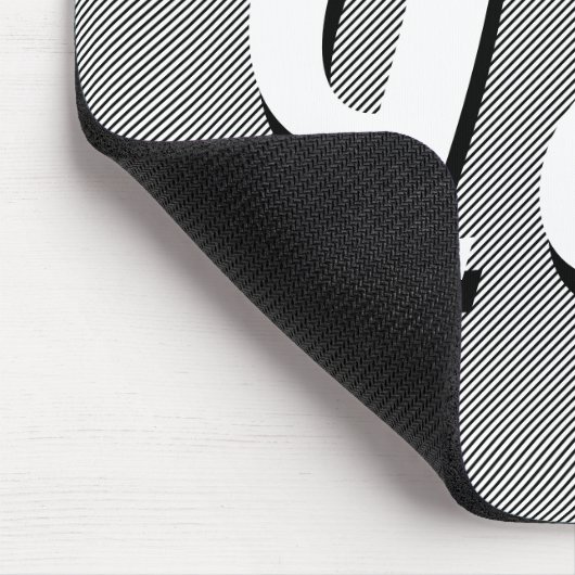 Dünne schwarze und weiße Streifen | Retro-Stilvorl Mousepad (Ecke)