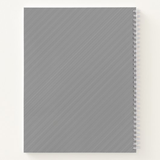 Dünne schwarze und weiße Streifen | Retro-Stilvorl Notizblock (Rückseite)