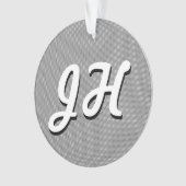 Dünne schwarze und weiße Streifen | Retro-Stilvorl Ornament (Vorderseite)