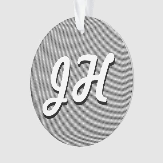 Dünne schwarze und weiße Streifen | Retro-Stilvorl Ornament (Vorderseite)