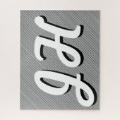 Dünne schwarze und weiße Streifen | Retro-Stilvorl Puzzle (Vertikal)