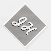 Dünne schwarze und weiße Streifen | Retro-Stilvorl Serviette (Ecke)