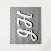 Dünne schwarze und weiße Streifen | Retro-Stilvorl Wandteppich (Vorderseite)