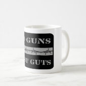 DÜNNE SILBERNE LINIE keine Gewehr-gerade Kaffeetasse (VorderseiteRechts)