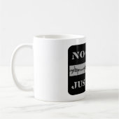 DÜNNE SILBERNE LINIE keine Gewehr-gerade Kaffeetasse (Links)