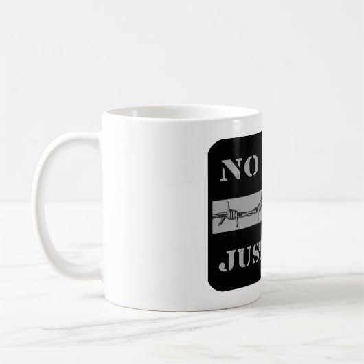 DÜNNE SILBERNE LINIE keine Gewehr-gerade Kaffeetasse (Links)