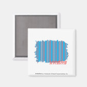 Dünne Streifen Aqua 4 Magnet (Vorderseite/Rückseite)