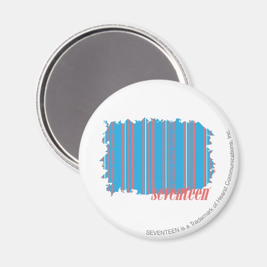 Dünne Streifen Aqua 4 Magnet (Vorderseite/Rückseite)