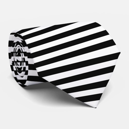 Dünne Streifen - Deathrock Hals-Krawatten Krawatte (Gerollt)