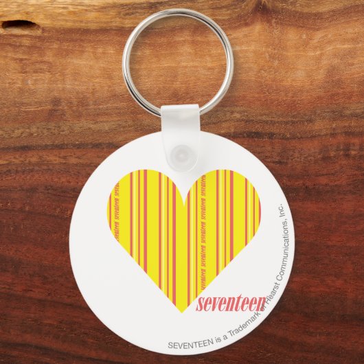 Dünne Streifen Gelb 3 Schlüsselanhänger (Vorderseite)