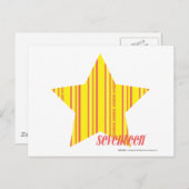 Dünne Streifen Gelb 4 Postkarte (Vorne/Hinten)