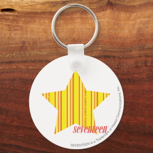 Dünne Streifen Gelb 4 Schlüsselanhänger (Vorderseite)