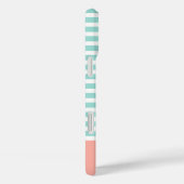 Dünne Streifen Hochskalierbare aquamarine Heart Mo Case-Mate iPhone Hülle (Rückseite / Rechts)