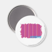 Dünne Streifen Lila 2 Magnet (Vorderseite/Rückseite)