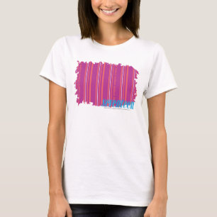 Dünne Streifen lila 2 T-Shirt