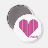 Dünne Streifen Lila 4 Magnet (Vorderseite/Rückseite)