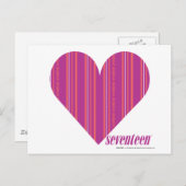 Dünne Streifen Lila 4 Postkarte (Vorne/Hinten)