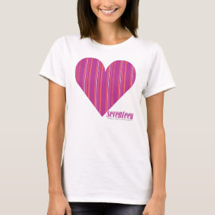 Dünne Streifen lila 4 T-Shirt