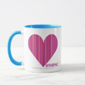 Dünne Streifen lila 4 Tasse (Links)