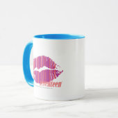 Dünne Streifen lila Tasse (Vorderseite Links)