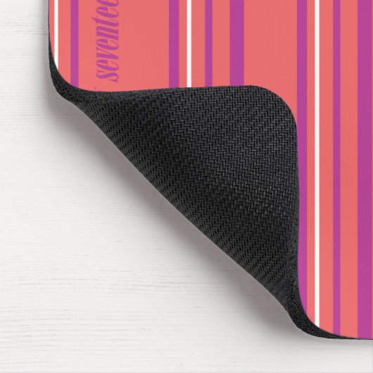 Dünne Streifen LtPink Mousepad (Ecke)